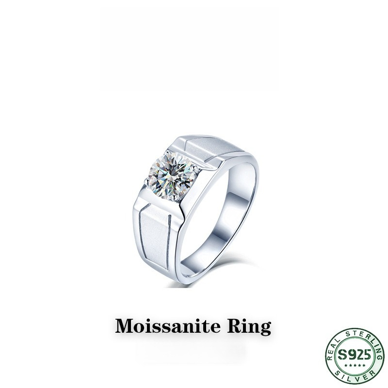 Moissanite Engagement Ring 1 Carat - Heiß begehrter S925 Sterling Silber Ring,