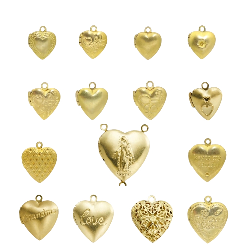 Heart Locket Necklace Photo - BoYuTe (50 Teile/los) Metall Messing Herzförmige