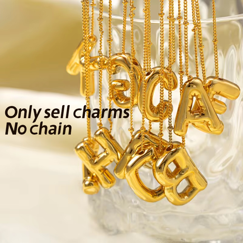 Initial Letter Necklace 18K Gold - Car lidana Blase 26 Buchstaben Name