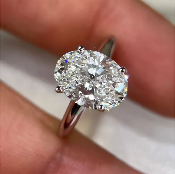 Moissanite Engagement Ring 1 Carat - 1/2/3 Karat Ovaler Schliff Moissanit Verlobungsringe