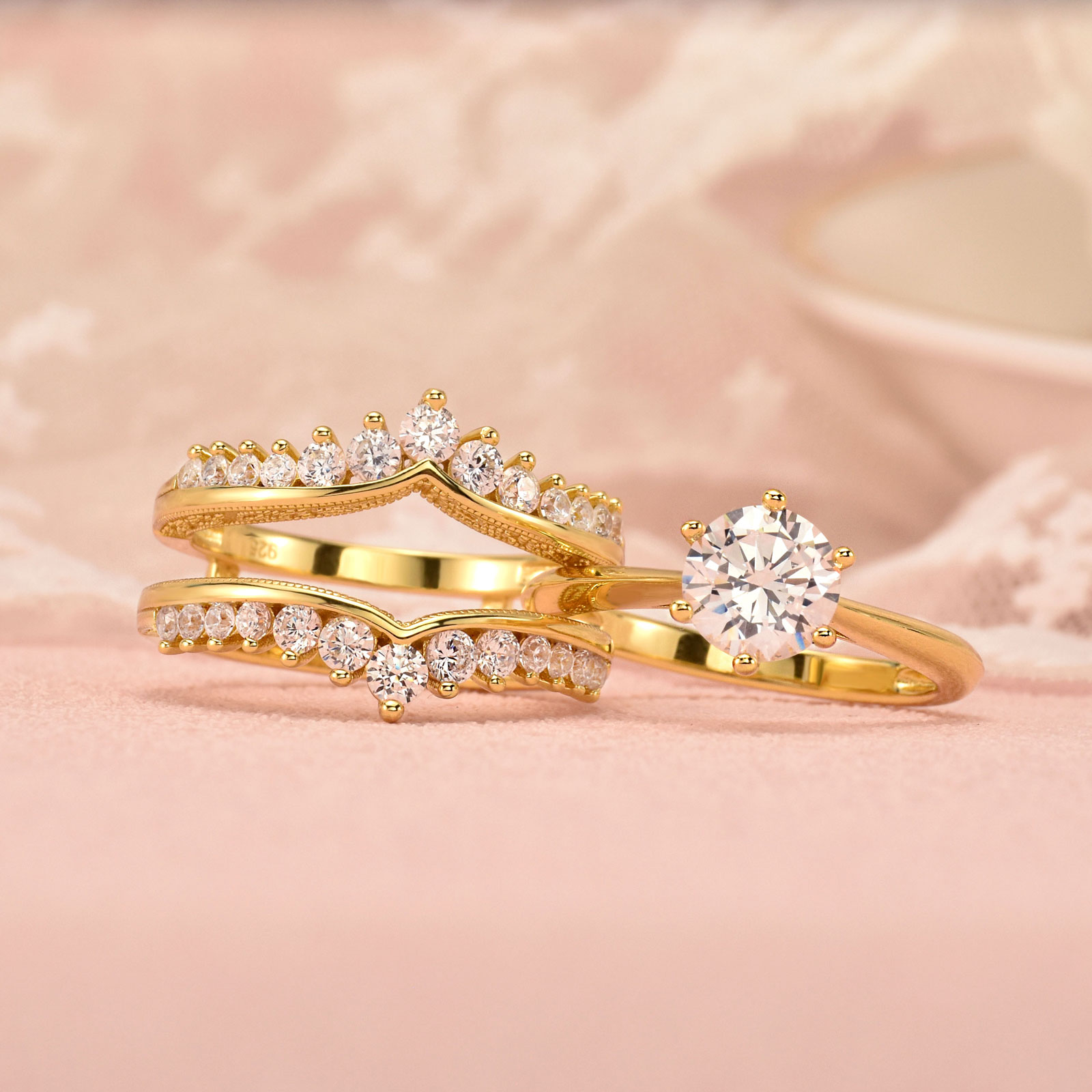 Newshe 14k Gelbgold-Plattierte – Moissanite Engagement Ring 1 Carat Bewertung und Preis