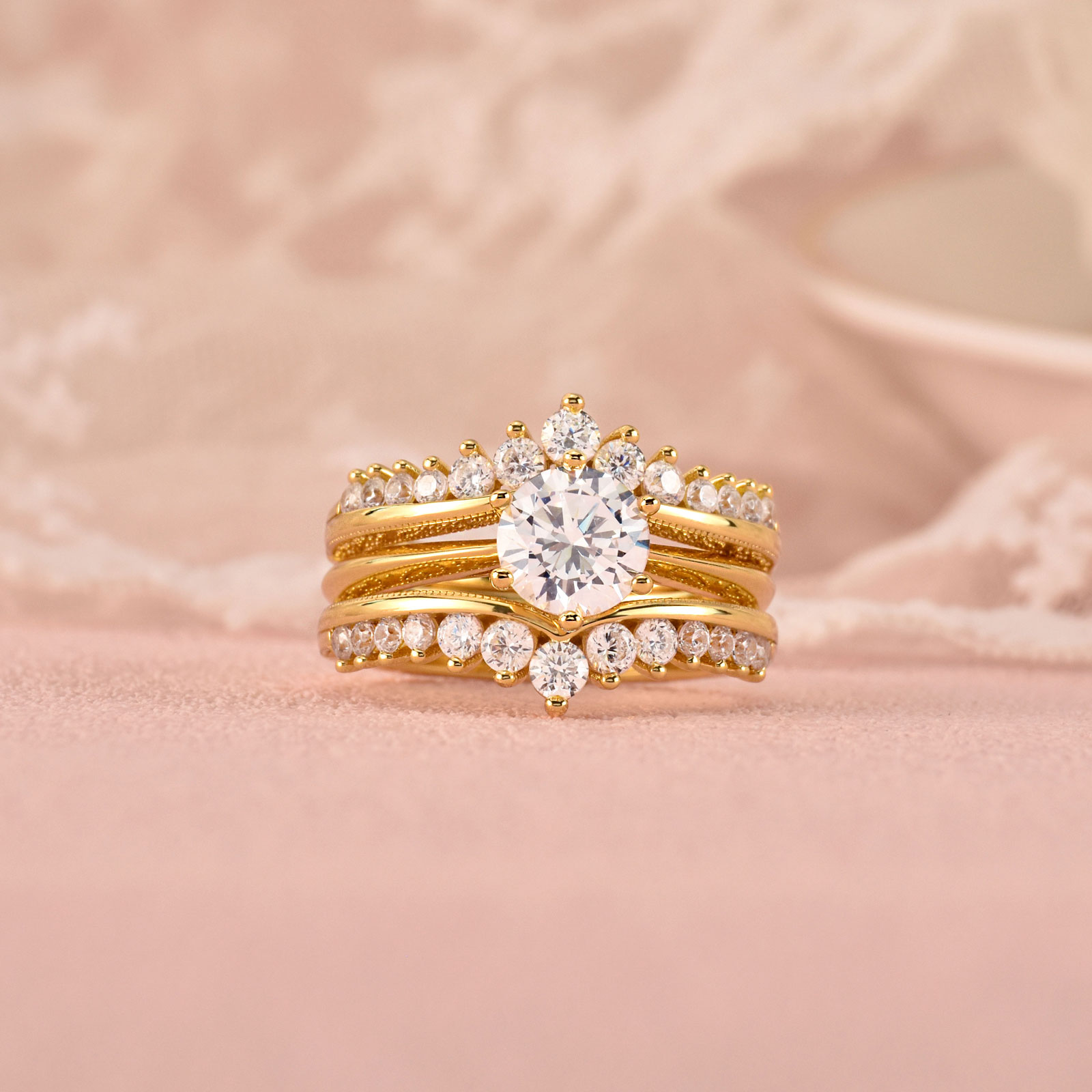Newshe 14k Gelbgold-Plattierte – Moissanite Engagement Ring 1 Carat Bewertung und Preis