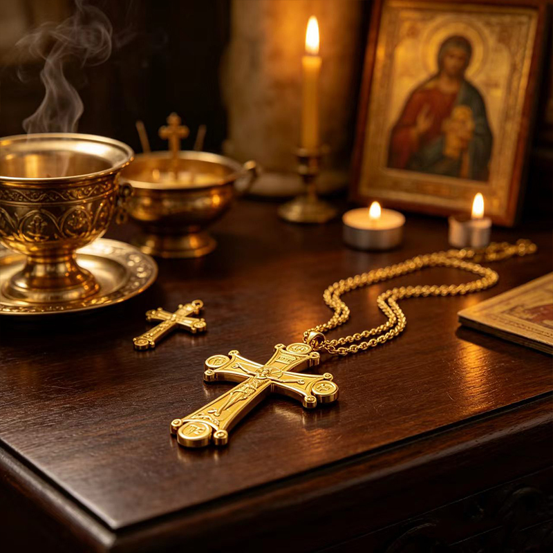 Hochwertige Orthodoxe Kruzifix – Cross Pendant Necklace Gold Bewertung und Preis