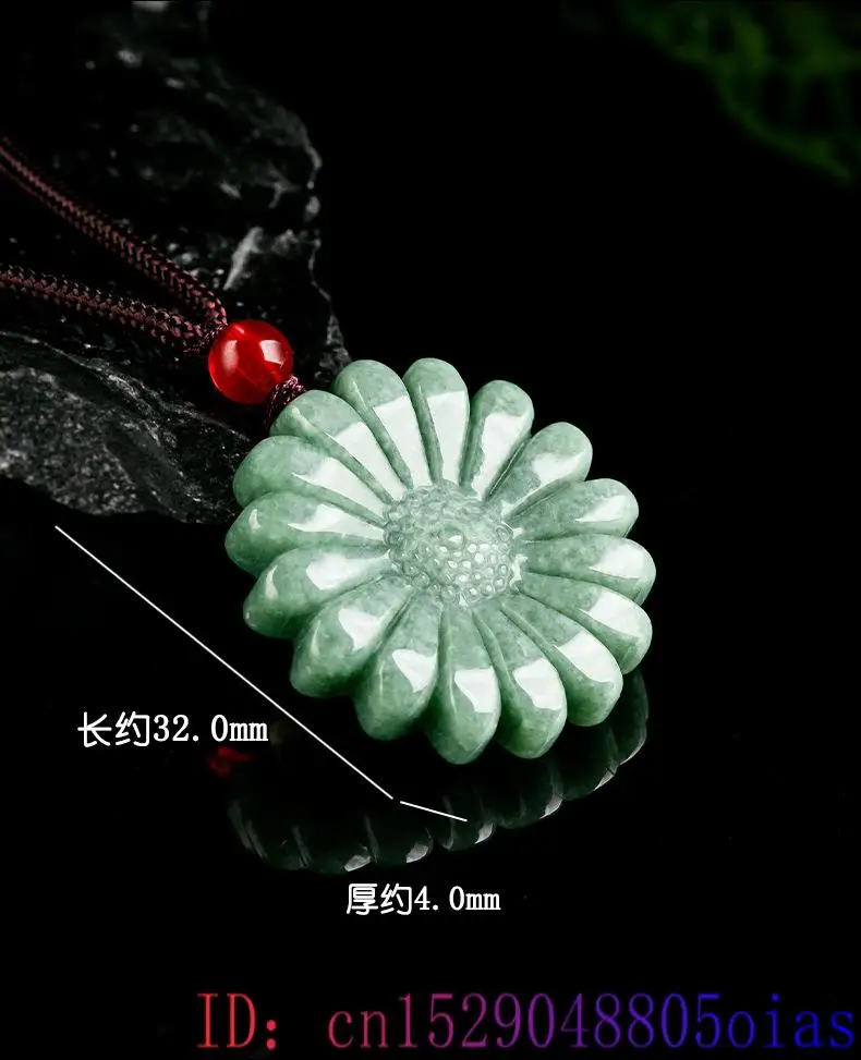 Grüne Jadeit Sonnenblume Anhän – Necklaces Bewertung und Preis