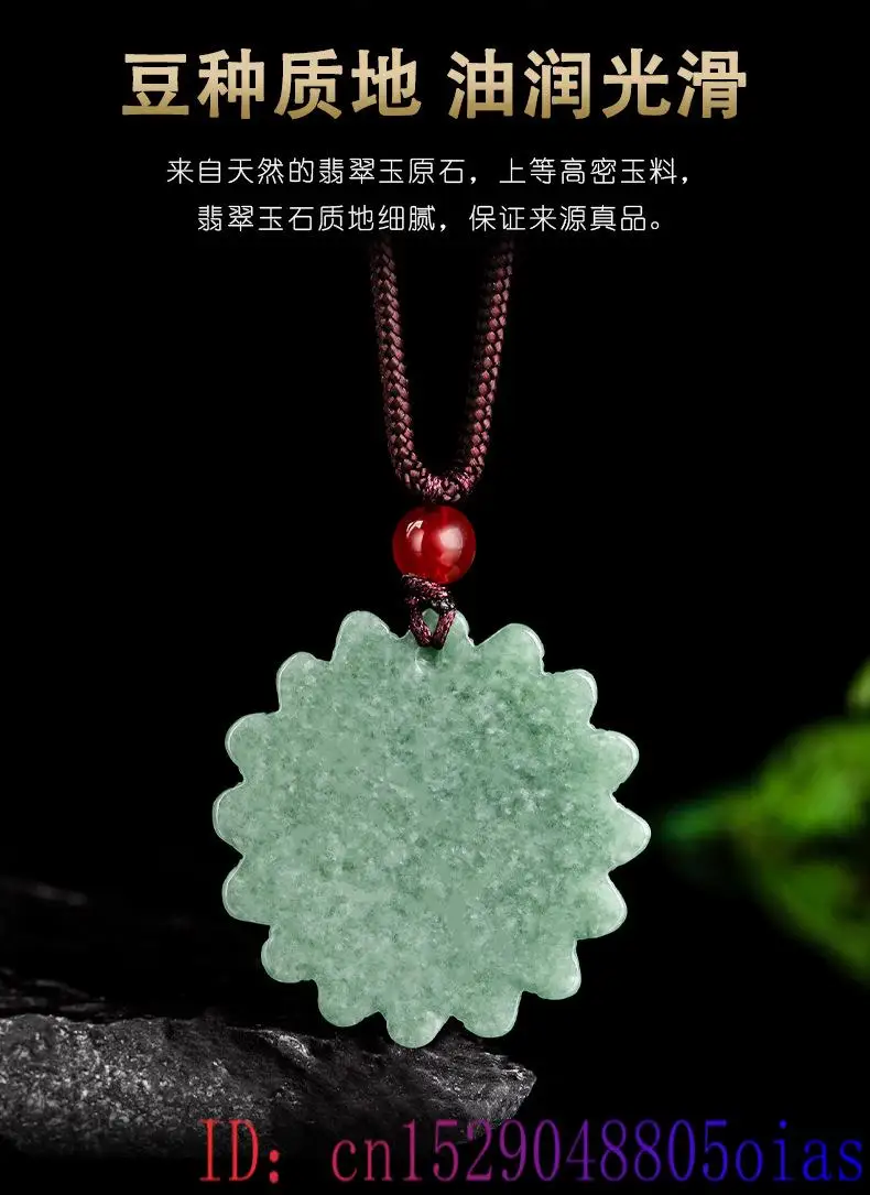 Grüne Jadeit Sonnenblume Anhän – Necklaces Bewertung und Preis