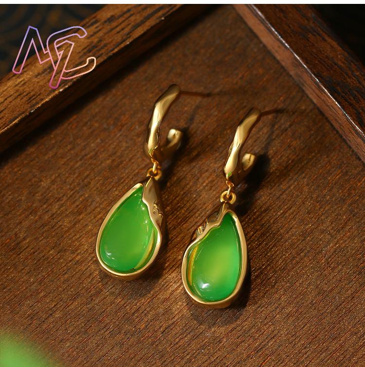 Grüne Echte Jade Wassertropfen – Earrings Bewertung und Preis