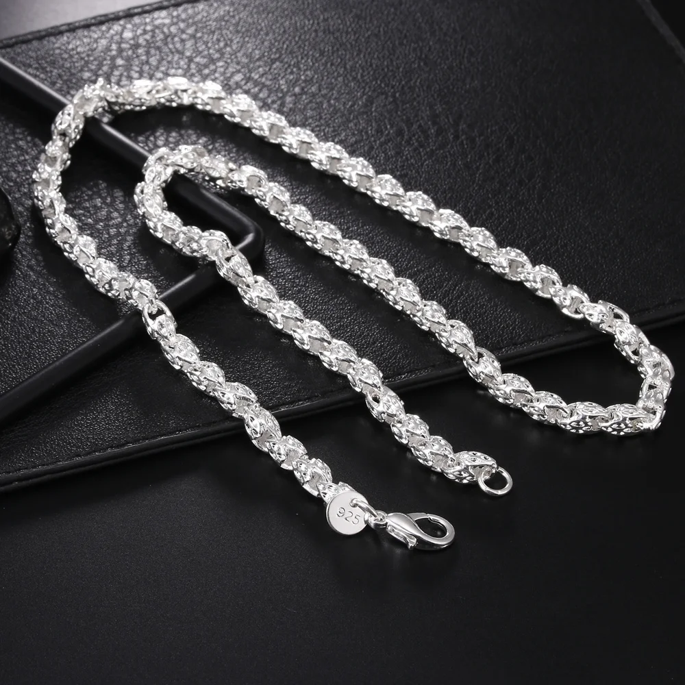 Heiße Charms 925 Sterling Silb – 925 Sterling Silver Chain Necklace Men Bewertung und Preis