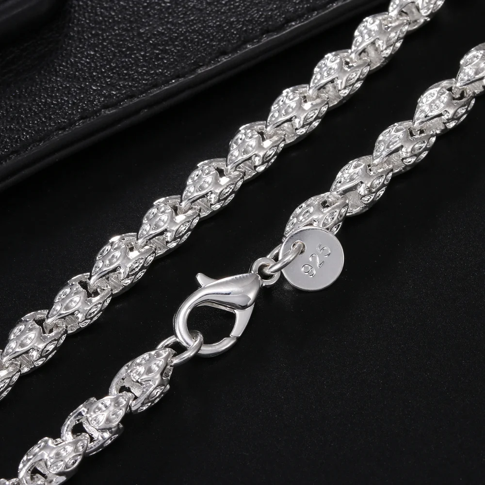Heiße Charms 925 Sterling Silb – 925 Sterling Silver Chain Necklace Men Bewertung und Preis