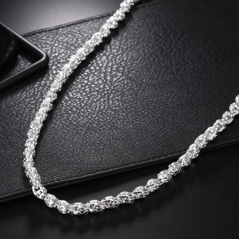 Heiße Charms 925 Sterling Silb – 925 Sterling Silver Chain Necklace Men Bewertung und Preis