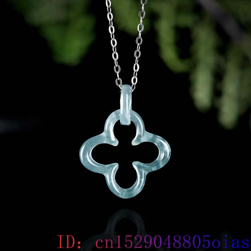 Blaue Myanmar Jadeit vier blät – Necklaces Bewertung und Preis