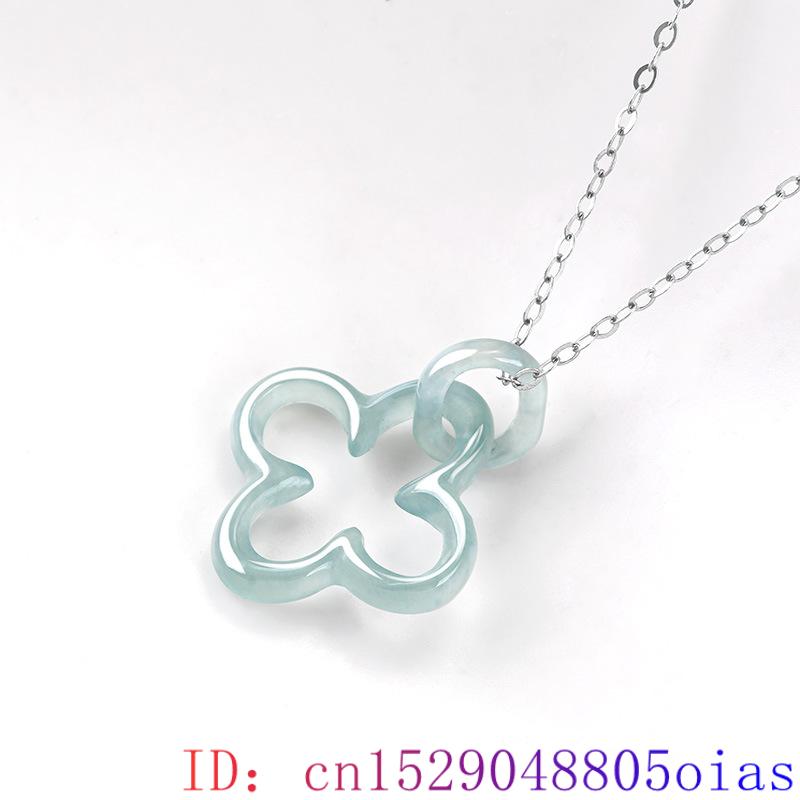 Blaue Myanmar Jadeit vier blät – Necklaces Bewertung und Preis