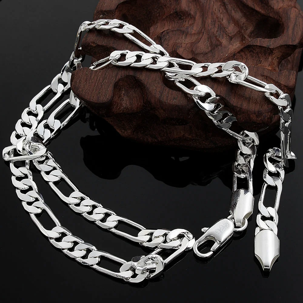Halskette aus 18 Karat Gold au – 925 Sterling Silver Chain Necklace Men Bewertung und Preis