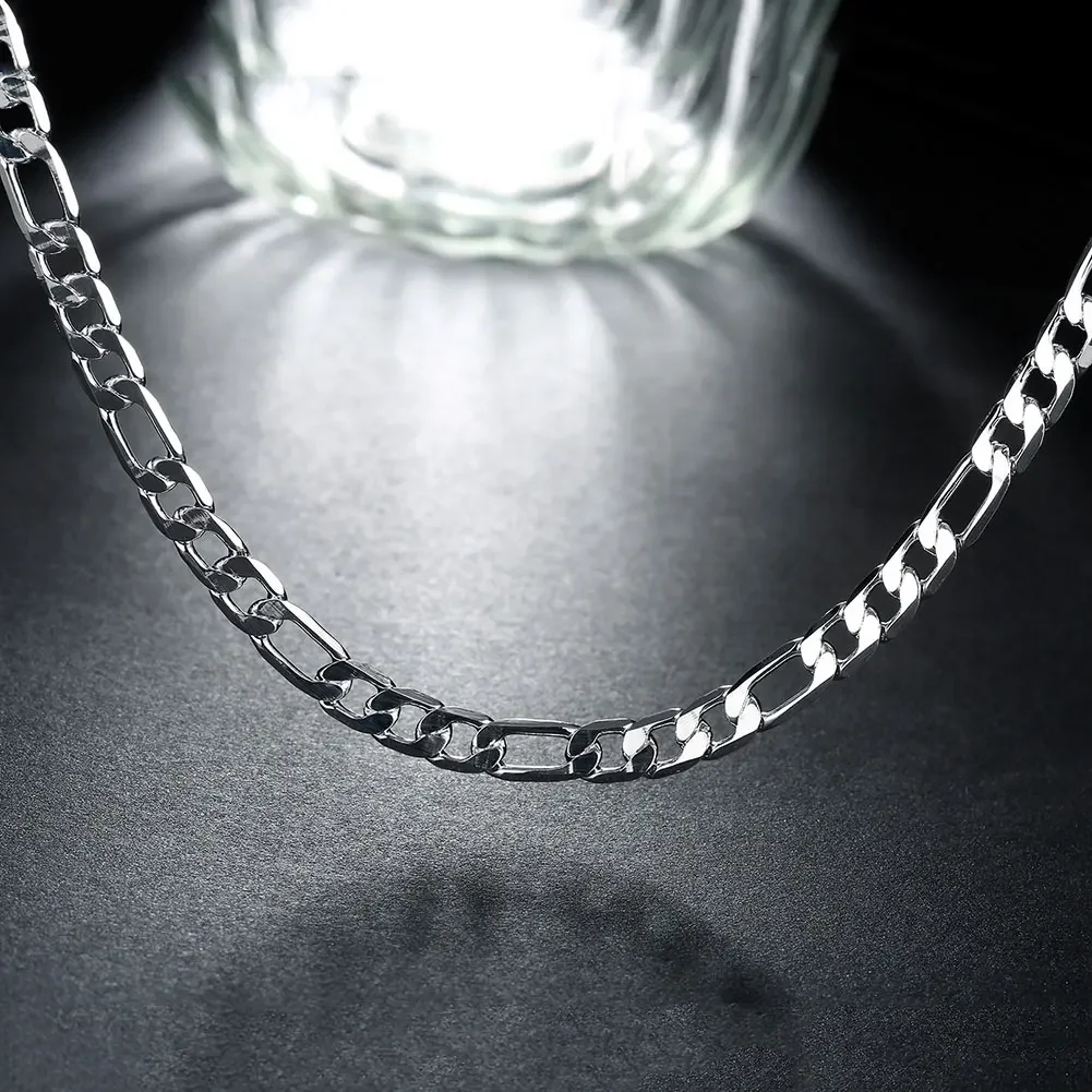 Halskette aus 18 Karat Gold au – 925 Sterling Silver Chain Necklace Men Bewertung und Preis