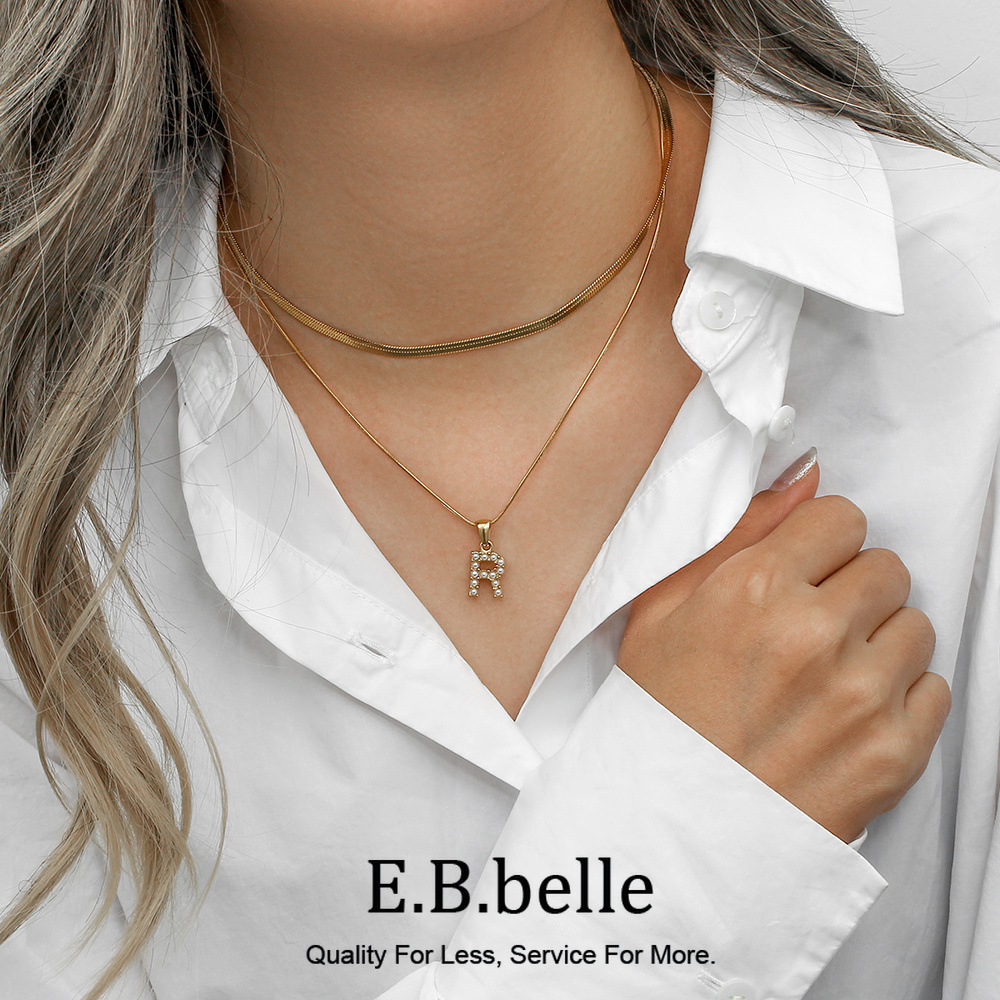 E. b. belle Edelstahl 18 Karat – Initial Letter Necklace 18K Gold Bewertung und Preis