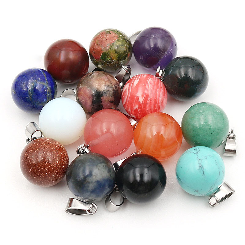 20 Stück/Beutel 14 mm Naturste – Crystal Pendant Necklace Natural Stone Bewertung und Preis