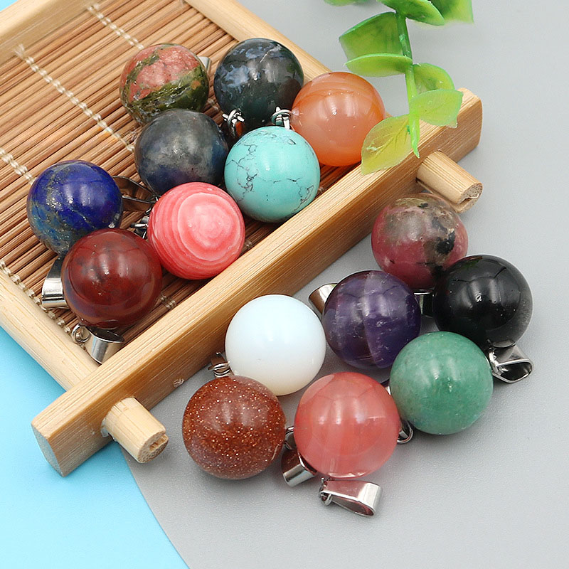 20 Stück/Beutel 14 mm Naturste – Crystal Pendant Necklace Natural Stone Bewertung und Preis
