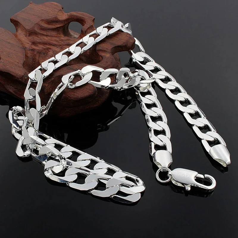 925 Sterling Silber Halskette  – Cuban Link Chain 12Mm Bewertung und Preis
