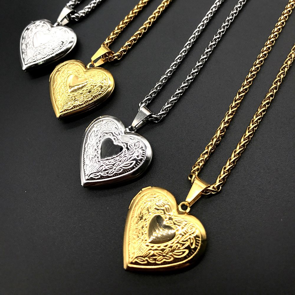 Mode Foto Bild Medaillon Halsk – Heart Locket Necklace Photo Bewertung und Preis