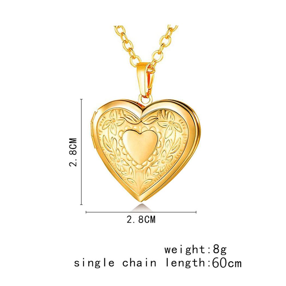 Mode Foto Bild Medaillon Halsk – Heart Locket Necklace Photo Bewertung und Preis