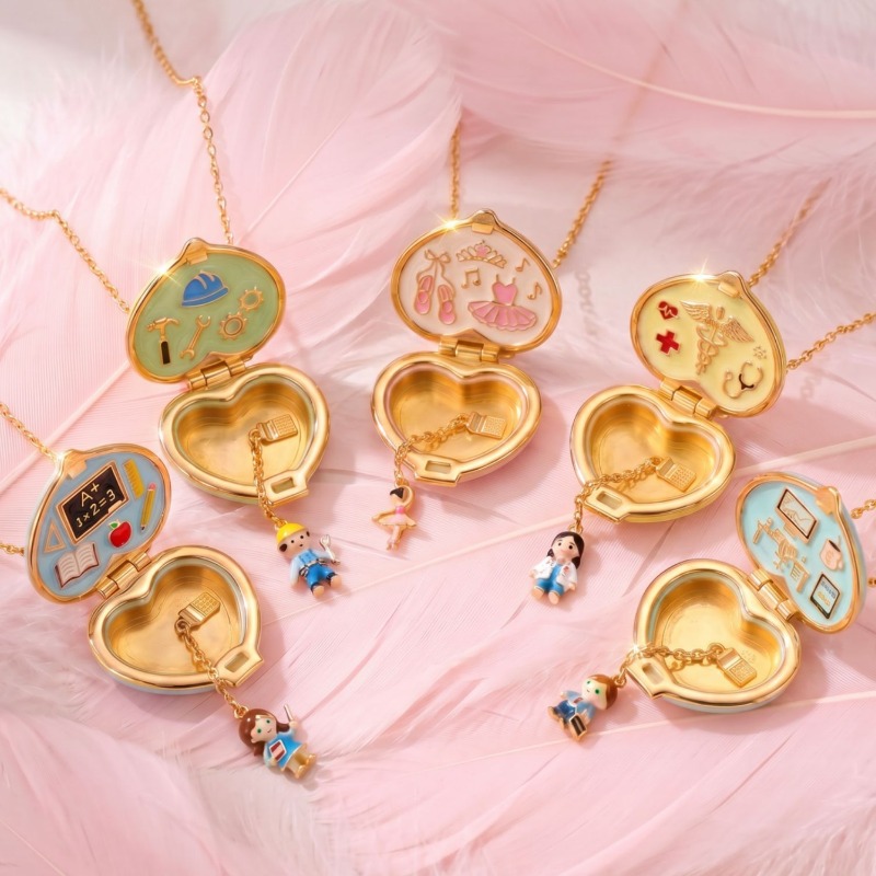 Vintage Herzförmige Foto-Medai – Heart Locket Necklace Photo Bewertung und Preis