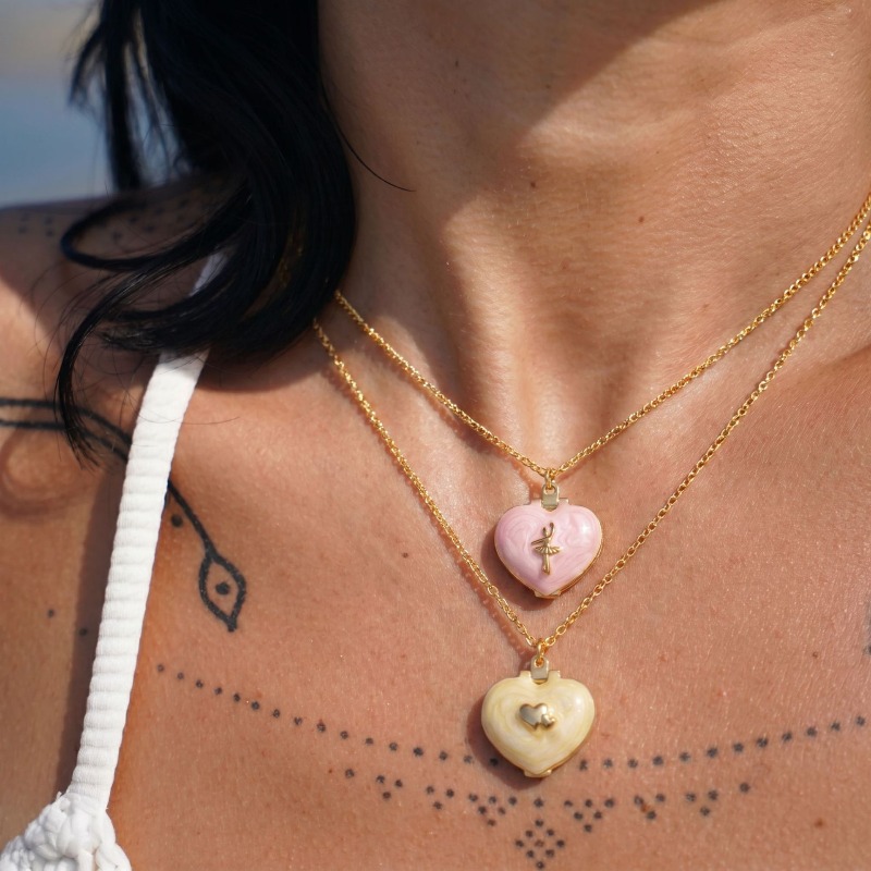 Vintage Herzförmige Foto-Medai – Heart Locket Necklace Photo Bewertung und Preis