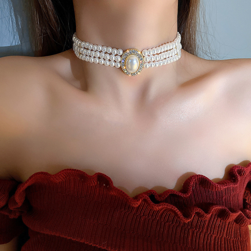 Luxus Vintage Drei-schicht Imi – Pearl Choker Necklace Vintage Bewertung und Preis